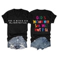 thumbnail image 2 of Bovemsi Shirts for Women Shirt Verse T Shirt God Is Within Her Tees Inspirational Tops, Black Women's Summer Short Sleeve T-Shirts, XL, 2 of 4