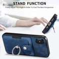 thumbnail image 2 of Feishell for iPhone XR Wallet Case with Elastic Card Holder,Premium PU Leather Shockproof TPU Bumper 360° Rotation Finger Ring Holder Kickstand Anti-Scratch Protective Phone Case,Blue, 2 of 9