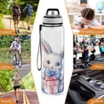 thumbnail image 7 of Rabbit Gift Bow Heart Sports Water Bottle Portable Travel Mug 32oz BPA Free Leak Proof Straw Transparent Tritan for Gym Yoga Cycling Camping, 7 of 7