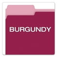 thumbnail image 4 of Colored File Folders, 1/3-Cut Tabs: Assorted, Letter Size, Burgundy/Light Burgundy, 100/Box, 4 of 7