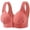 Watermelon Red, variant on Sawvnm Women Bras Women's Fashionable Underwire-free Gathering Front Button-up Breathable Bra Large Cup Daily Bra