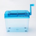 thumbnail image 2 of Amdohai AJDOLL Manual Paper Shredder, Mini Paper Cutting Machine, Clear & Blue, 2 of 6