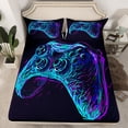 thumbnail image 2 of jejeloiuoil Painting Gamepad Queen Sheet Sets,Modern Video Game Flat Sheet,Gaming Gamer Queen Fitted Sheet For Girl Kids,Super Cozy Bedroom Decor,4pcs, 2 of 7