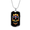 Military Chain (Gold), variant on Calavera Mexican Sugar Flower Skull Dog Tag Necklace Stainless Steel 24" Chain Silver Tone or Gold Tone