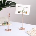 thumbnail image 3 of 12 Uds. Soporte para tarjetas, soporte para notas, Clip para fotos, soporte para números de mesa, oro rosa, 3 of 5