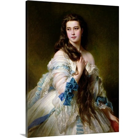 Franz Xaver Winterhalter Portrait - Great BIG Canvas Franz Xaver Winterhalter Premium Thick-Wrap Canvas entitled Portrait of Madame Rimsky-Korsakov (1833-78) nee Varvara