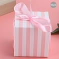 thumbnail image 4 of Caja de regalo de recuerdo de 50 Uds., cajas de dulces para boda, fiesta de cumpleaños, caja de regalo de recuerdo de graduación (5,5 cm, cinturón rosa a rayas blancas y rosas), 4 of 5