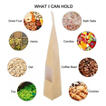 thumbnail image 4 of 100 Bolsas Stand Up Kraft Con Ventana Para 900g 20x30 Xtellar cafe, 4 of 4