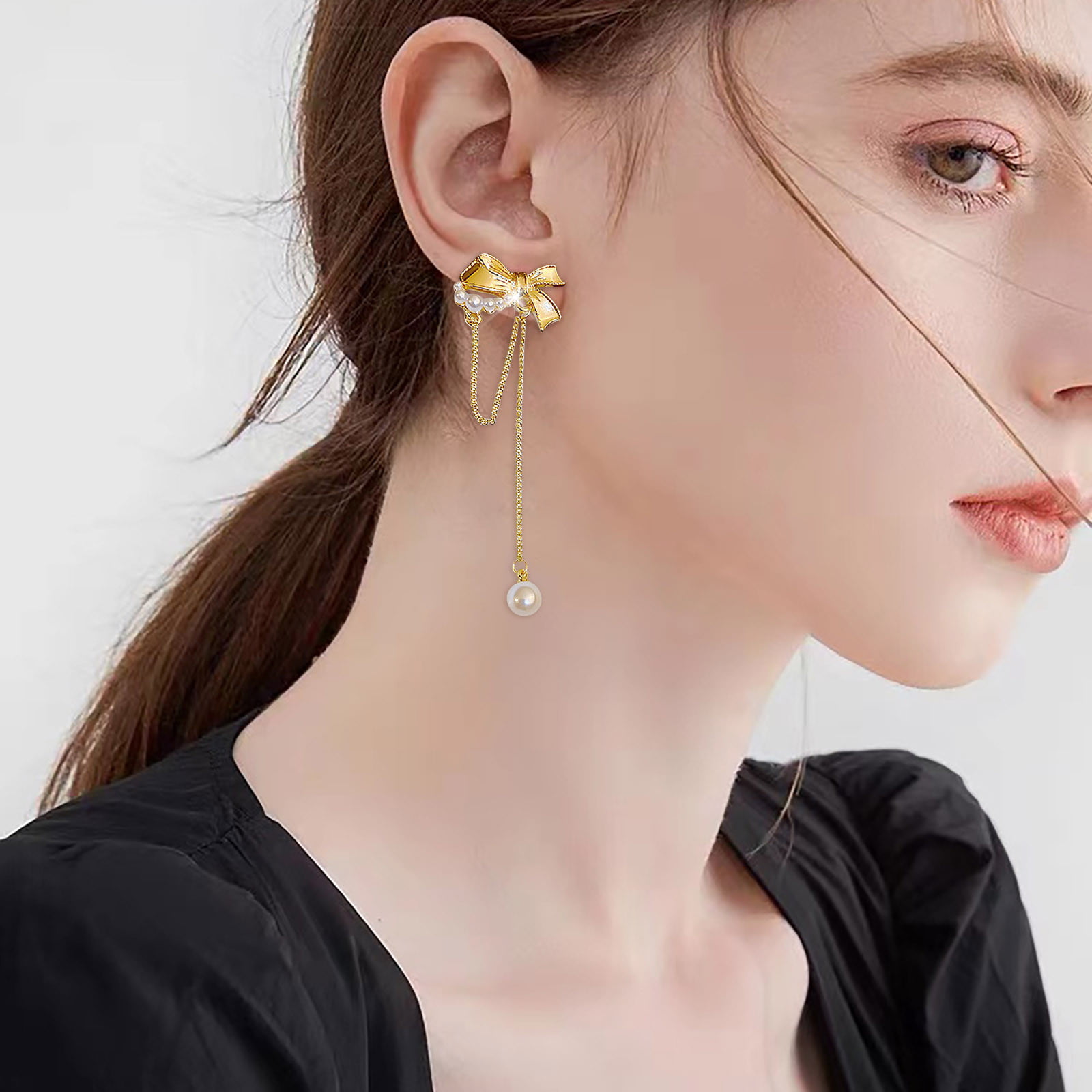 2019 Korean Minimalist Gold Color Twisted Alloy Ball Simulated Pearl Fish  Hook Earrings For Women Frech Romantic Drop Earrings From Jewelryset, $1.57