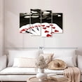 thumbnail image 2 of Elephant Stock Hearts Royal Flush Wall Art - Horizontal Multi Panel Canvas - Living Room Wall Decor - Hobbies And Lifestyle Multi Panel - Black And White Decor - 43" x 27", 2 of 8