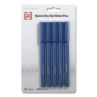 TRU RED Retractable Quick Dry Gel Pens Fine Point 0.5mm Asst 5/Pk TR54488 