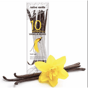 Native Vanilla Grade B Vanilla Beans - 10 Premium Extract Whole Bean Pods - Tahitian Vanilla
