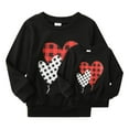 thumbnail image 3 of SonxaHe Toddler Boy's Sweatshirt Heart Prints Long Sleeve Pullover Tops Kids Soft School Sports Outdoor Sweatshirts Black,Sized 3-4, 3 of 3