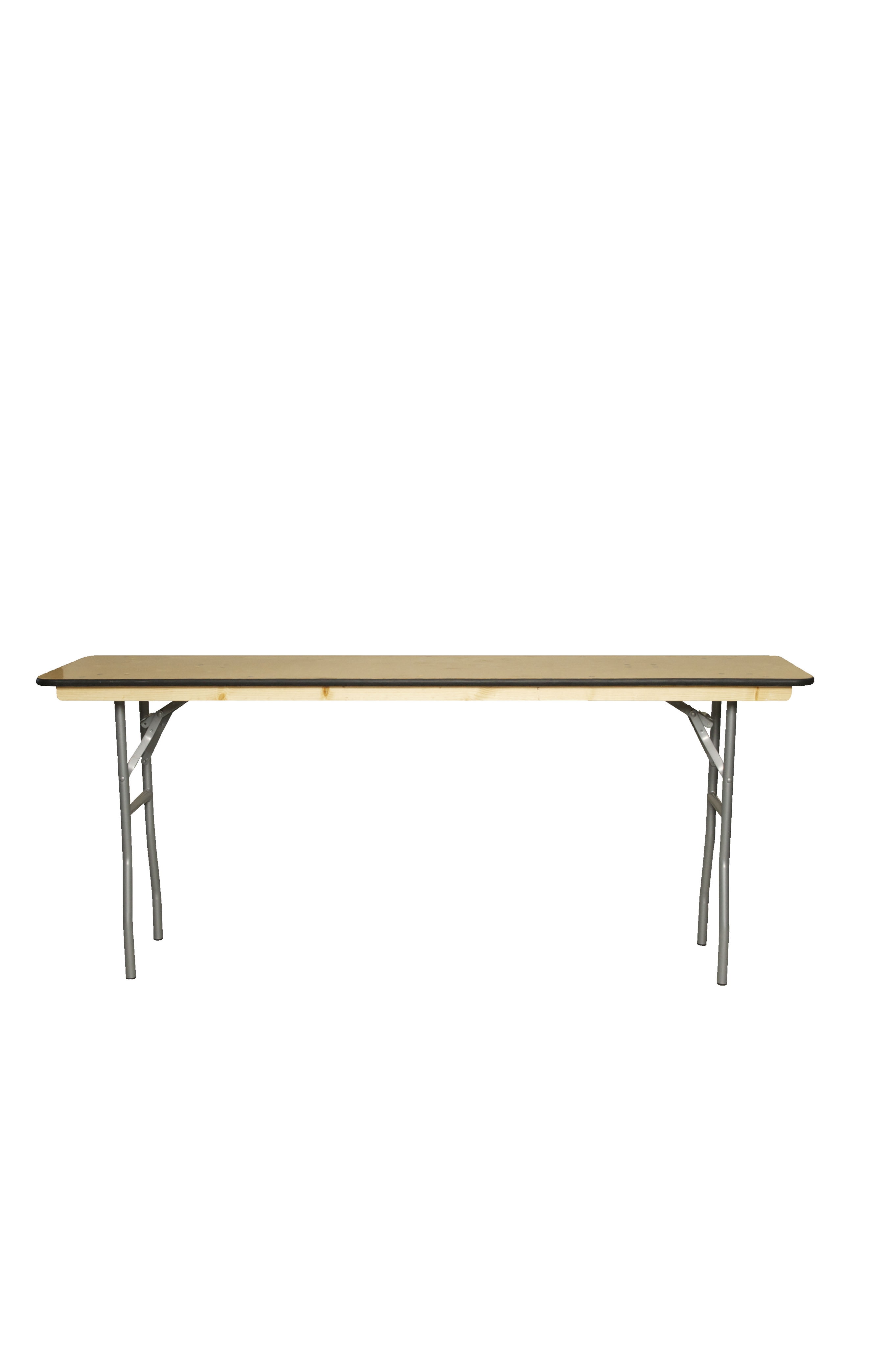 Table - 6'X18" WFT Series Russian Birch Wood - Rubber Edge