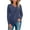Blue, variant on Deago Women's Long Sleeve V Neck T Shirt Twist Cross Knot Tunic Tops Casual Loose Fitted Blouse (Gray, M)