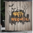 thumbnail image 4 of Ambesonne Halloween Shower Curtain, Words Bats Art, 69"Wx70"L, Multicolor, 4 of 5