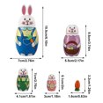 thumbnail image 2 of Muñecas Matryoshka de animales artesanías rusas de madera Matryoshka regalo de cumpleaños para niños, 2 of 9