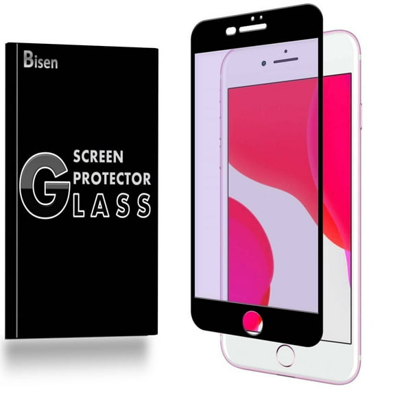 BISENTEK For iPhone SE (2nd Gen, 2020) / iPhone 8 / iPhone 7 Tempered Glass Anti Blue Light [Eye Protection] Screen Protector, Full Screen Coverage, Anti-Scratch, Anti-Shock