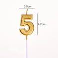 thumbnail image 3 of Fiudx Vela con Número Dorado, Elegante Decoración para Tarta de Cumpleaños, Hecha de Cera, 12,7 Cm de Alto, Ideal para Fiestas y Bodas, Celebraciones Multievento, Uso Seguro y Práctico, Juego de 1 Pi, 3 of 3