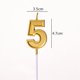 thumbnail image 3 of Fiudx Vela con Número Dorado, Elegante Decoración para Tarta de Cumpleaños, Hecha de Cera, 12,7 Cm de Alto, Ideal para Fiestas y Bodas, Celebraciones Multievento, Uso Seguro y Práctico, Juego de 1 Pi, 3 of 3