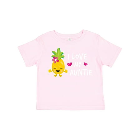 

Inktastic I Love My Auntie with Pineapple Gift Toddler Toddler Girl T-Shirt