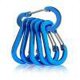 thumbnail image 1 of Mosquetón para acampar al aire libre, hebilla colgante rápida para escalada, color azul real, 6 uds., 1 of 8