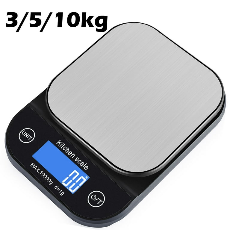 Mini Kitchen Scale Waterproof Stainless Steel Food Scale High Accuracy Cooking  Scale Battery Powered Kitchen Food Scale with LED Display for Kitchen  Cooking Baking 10kg/1g 