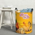 thumbnail image 6 of Honeii The Chicken Family Print Laundry Hamper Basket,Baby Nursery Woven Storage Basket for Toys Bin,Pillows,Blankets,Clothes-, 6 of 6