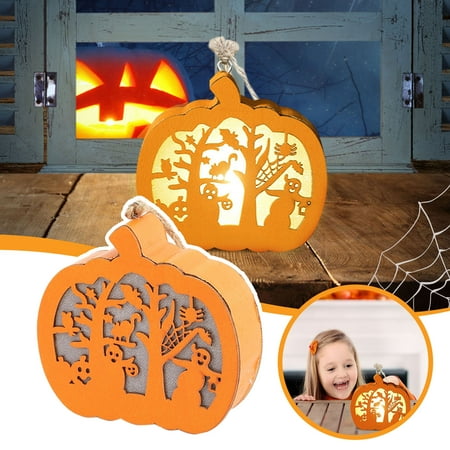

Home Decor Halloween Wooden Lighting Decoration Pendant Creative Bat Holiday Atmosphere LED Room Decor Decorations Party
