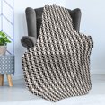 thumbnail image 4 of Abstract Surreal Soft Flannel Fleece Blanket, Simplistic Boho Geometric Abstract Grid Like Diamond Herringbone, Cozy Plush for Indoor and Outdoor Use, 60" x 80", Ivory Charcoal Grey, by Ambesonne, 4 of 5
