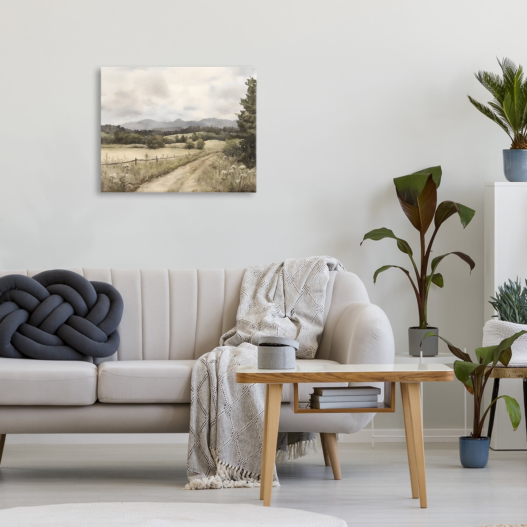 Stupell Industries Muted Meadow Lane Canvas Wall Art, design by Riley B