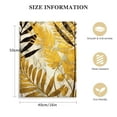 thumbnail image 2 of COMIO  Tropical Plant Canvas Wall Decor Gold Palm Leaf Picture Gold White and Gray Monstera Painting Artwork Modern Wall Art for Bathroom Bedroom Home Kitchen Ready to Hang, 2 of 5