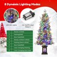 thumbnail image 4 of Senfot 4.5ft Pre-Lit Artificial Small Christmas Tree, Snow Flocked Xmas Tree Includes 150 Led Lights, Christmas Home Decor 2pcs, 4 of 6