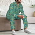thumbnail image 7 of Yiaed Mushrooms and Flowers Print Men’s Pajamas Set - Long Sleeve Button Down Sleep Shirt and Pajama Bottoms Sleepwear Set Mens Pjs Sets Men's Pajama Bottoms-XX-Large, 7 of 7