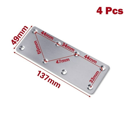 

BCLONG 4pcs Flat Repair Mending Plate Joining Bracket Support Furniture Connection