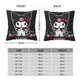 thumbnail image 4 of Kuromi and My Melody Throw Pillow Cover Decoration Pillow Case Cushion for Home Sofa Couch 20"x20", 4 of 7