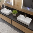 thumbnail image 5 of Pemberly Row White 22" Rectangular Wall Mounted Ceramic Sink with Faucet Hole, 5 of 5