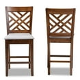 thumbnail image 4 of Bowery Hill 25" Contemporary Wood Counter Height Pub Chair in Walnut (Set of 2), 4 of 8