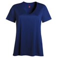 thumbnail image 1 of Hanes 483V Womens Cool Dri V-Neck Performance T-Shirt - Navy, Medium, 1 of 1