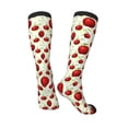 thumbnail image 4 of Daiia Sports Socks Fruit Apples Printed Novelty Crew Socks for Men Women Knee High Socks Cotton Socks Soft & Breathable Support Unisex Socks, 4 of 9