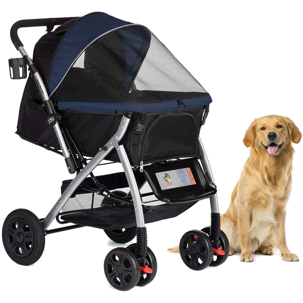 HPZ Rover Premium Heavy Duty Pet Stroller, Navy