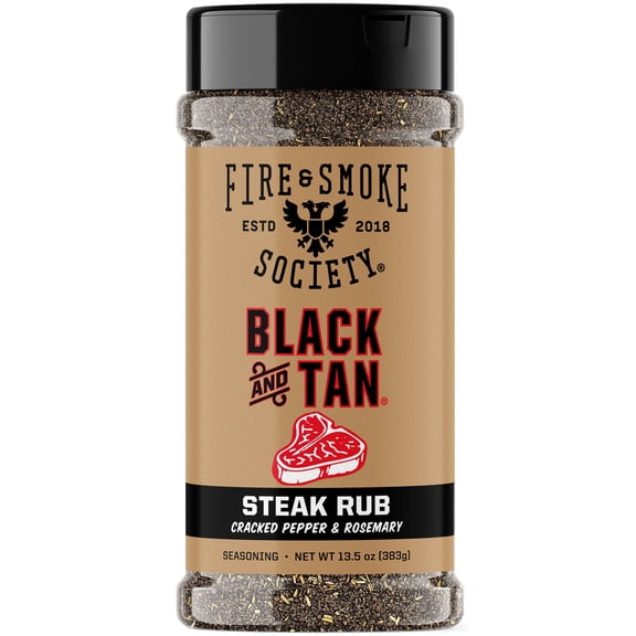 Fire & Smoke Society Black & Tan, Beef and Steak Rub, 13.6 Ounce