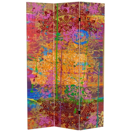 6 ft. Tall Double Sided Holi Canvas Room Divider