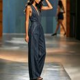 thumbnail image 5 of Uaswgudfs Women's Denim Jumpsuits Deep V Neck High Waist Wide Leg Contrast Stitching One Piece Outfits for Casual Daily Party, 5 of 6