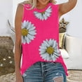 thumbnail image 3 of Frostluinai Women Plus Size Tanks Tops Summer Sleeveless Casual Boho Shirts Sunflower Graphic Print Tunics O-neck Tee Camis, 3 of 4