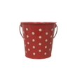 thumbnail image 3 of Charmed Mini Colorful Polka Dots Tin Pails Bucket with Handles for The Beach, Party Favors, Easter, Candy, or Garden; 4.75"x4.5" Red with White Dots Pack of 3, 3 of 5
