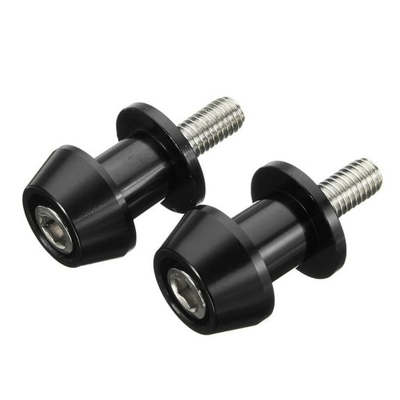 2Pcs M6 X1.5 Motorcycle Cnc Swing Arm Sliders Spools Stand Screw For Fz01 Fz03 Fz09 Fz10 Yzf R1 R3 R6 R25 R125 R1000 R6S Fz1 Fz6 Fz8 Fzs1000 Fzs600 (Black)
