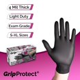 thumbnail image 2 of Guantes de nitrilo GripProtect Precise Black Exam 4 mil (M 100), 2 of 4