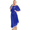 thumbnail image 3 of HAPPY BAY Women's Summer Loungewear Sheer Solid Casual Cover Up Relaxed Caftan Maxi Dresses for Women Plus Size XL-XXL Royal, Pom Pom Lace, 3 of 5