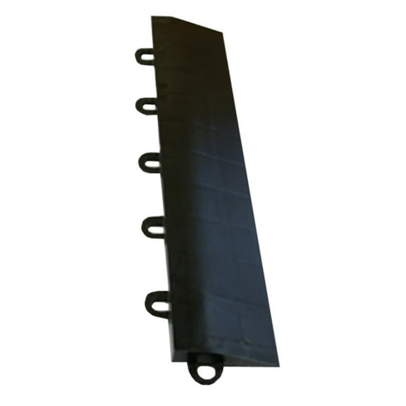 Greatmats Max Tile Laminate Wood Grain Interlocking Ramp Edge Black 4 Pack, Female